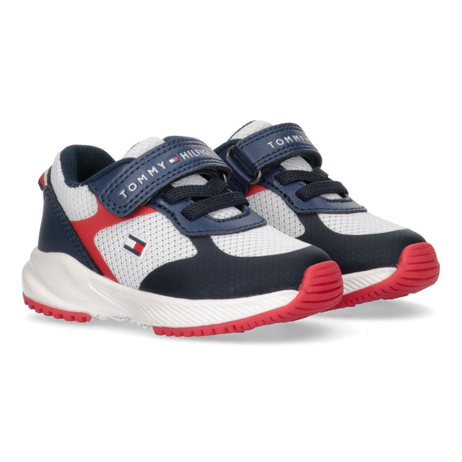 Sneaker Bassa Lacci e velcro da bambino Tommy Hilfiger | T1B9336661756Y004X